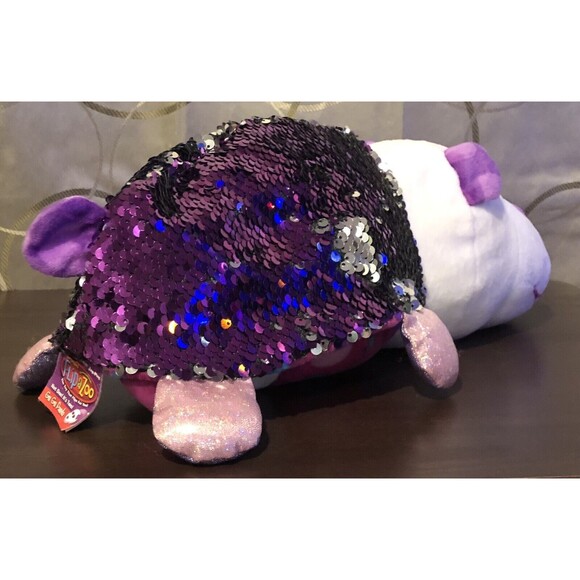 FlipaZoo Flipquin Gugu Panda Mabli Monkey Reversible Sequin Plush Stuffed Toy - Picture 8 of 13